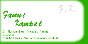 fanni kampel business card